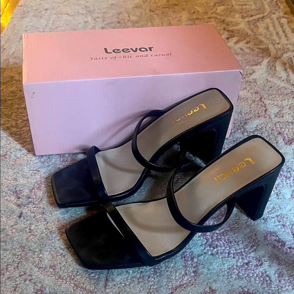 Black Heeled Sandals